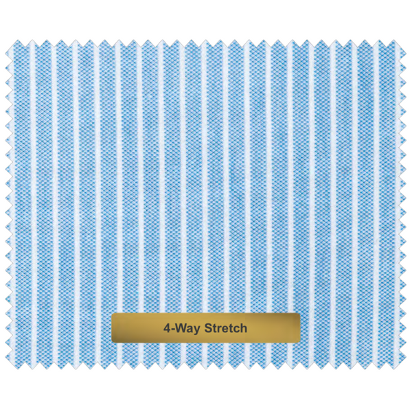 Limited Edition Casual Shirt -  Sky Blue / White Jersey  AL327-010