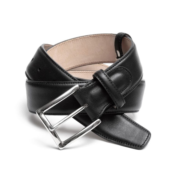 Black leather belt