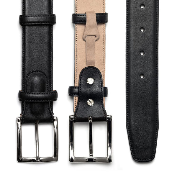 Black leather belt