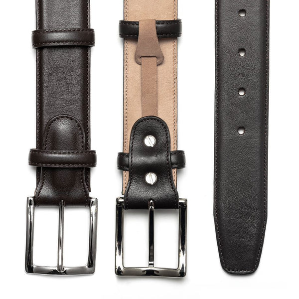 Dark Brown Leather Belt
